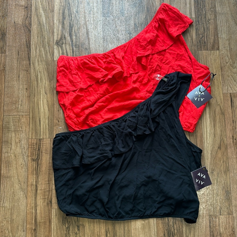 Ava & Viv One Shoulder Tops